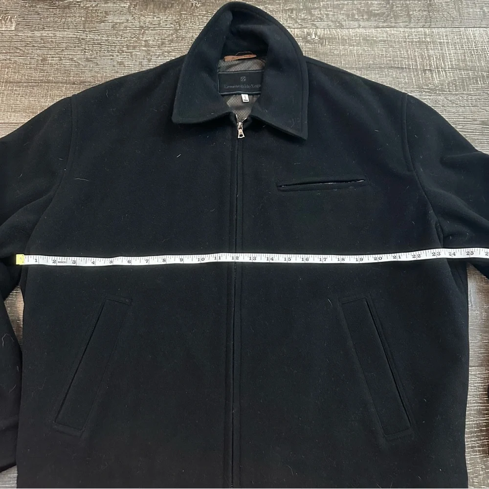 Ermenegildo Zegna Black Pea Coat